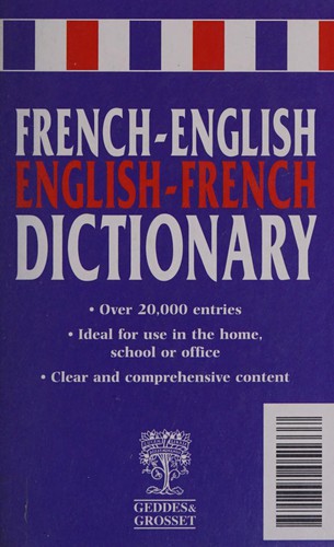 French-English, English-French dictionary book cover