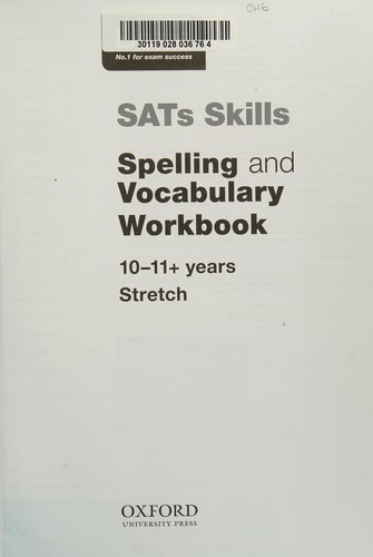 Bond SATs Skills Spelling and Vocabulary Stretch Workbook by Michellejoy Hughes, Bond Sats Skills Staff book cover