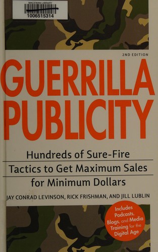 Guerrilla publicity by Jay Conrad Levinson book cover