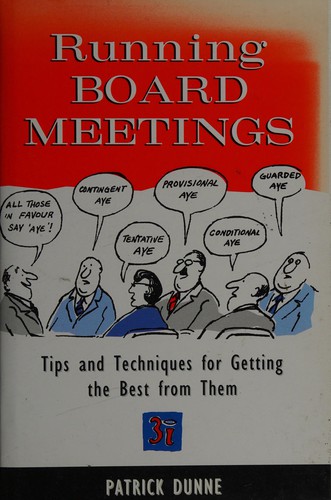Running board meetings by Patrick Dunne book cover