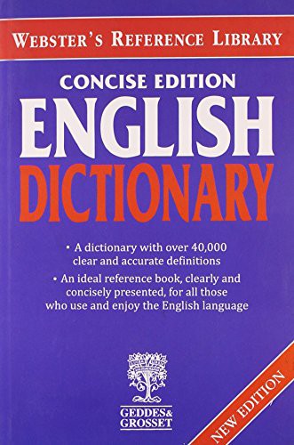 Websters Concise English Dictionary by Geddes and Grosset book cover